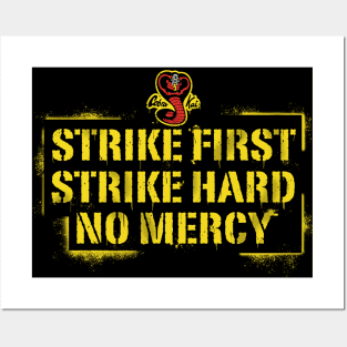 Strike First Strike Hard Spray Painted Wall Sign Posters and Art